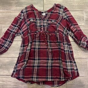 Plaid motherhood top XL